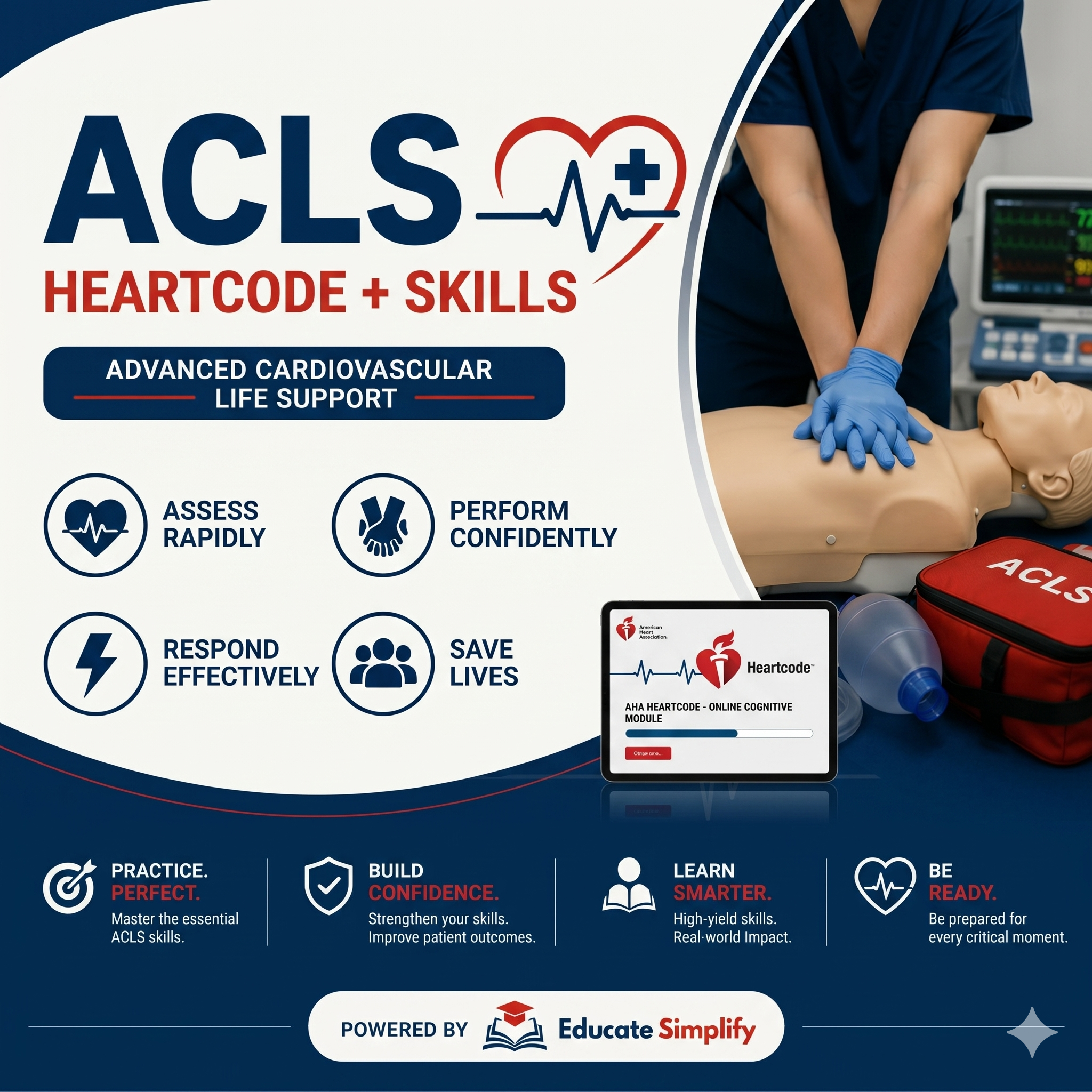 ACLS and PALS Hybrid powered by ES